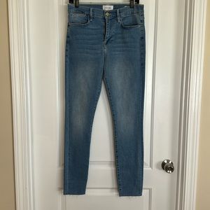 EXCELLENT USED CONDITION FRAME LE HIGH SKINNY JEANS